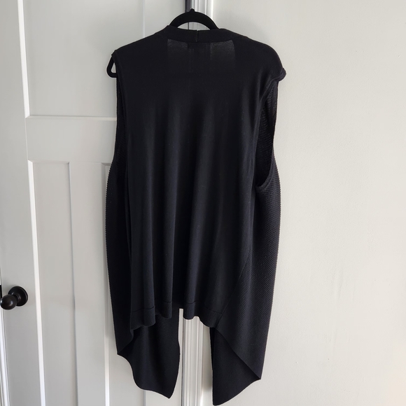 Apt. 9 Plus Size 2x Women's Black Open Front Sweater Vest - Picture 3 of 9